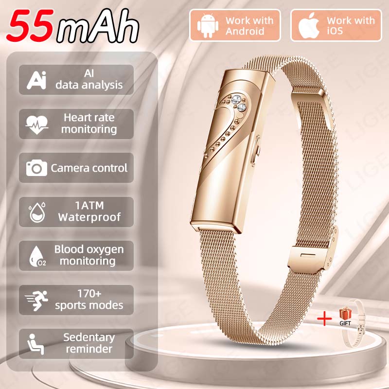 Couple Watches Smartwatch - LIGE Smart Bracelet Real-time Heart Rate