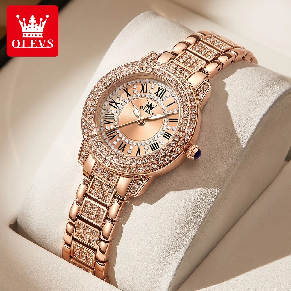 Minimalist Thin Watch - OLEVS 9943 Luxury All Diamond Original
