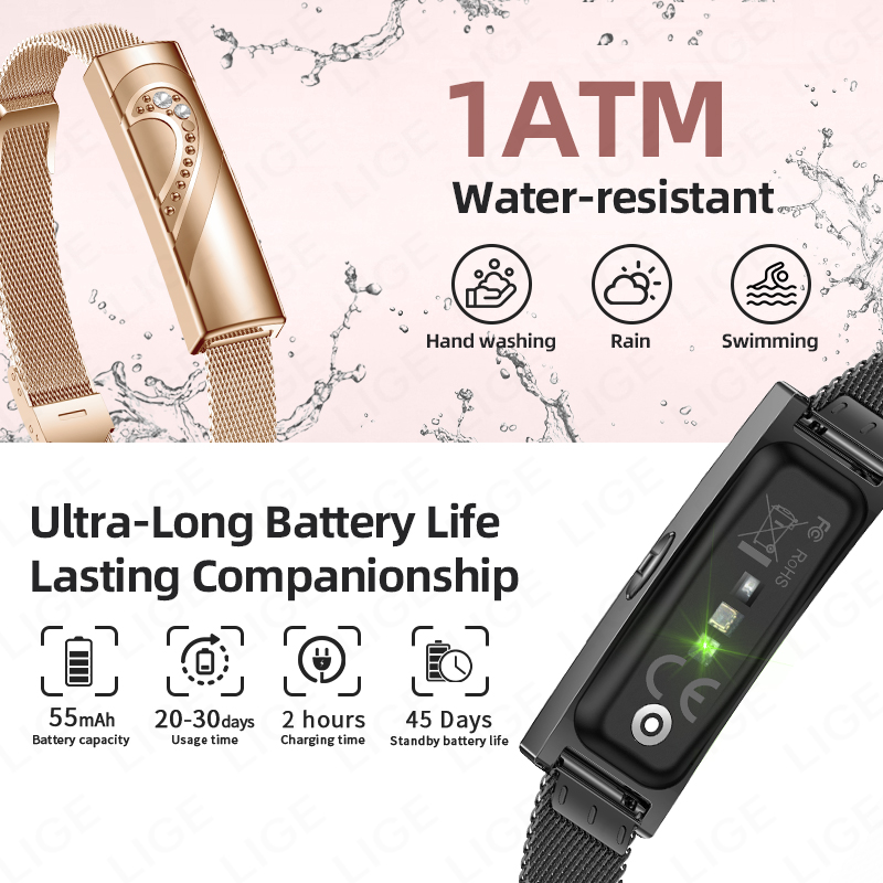 LIGE Smart Bracelet Real-time  - đánh giá và giá Couple Watches Smartwatch