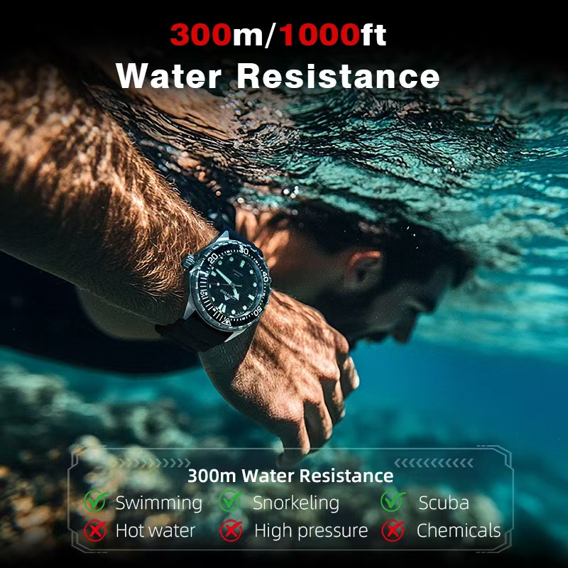 Stainless Steel Diving Watch S - đánh giá và giá Smartwatch Ring Watches