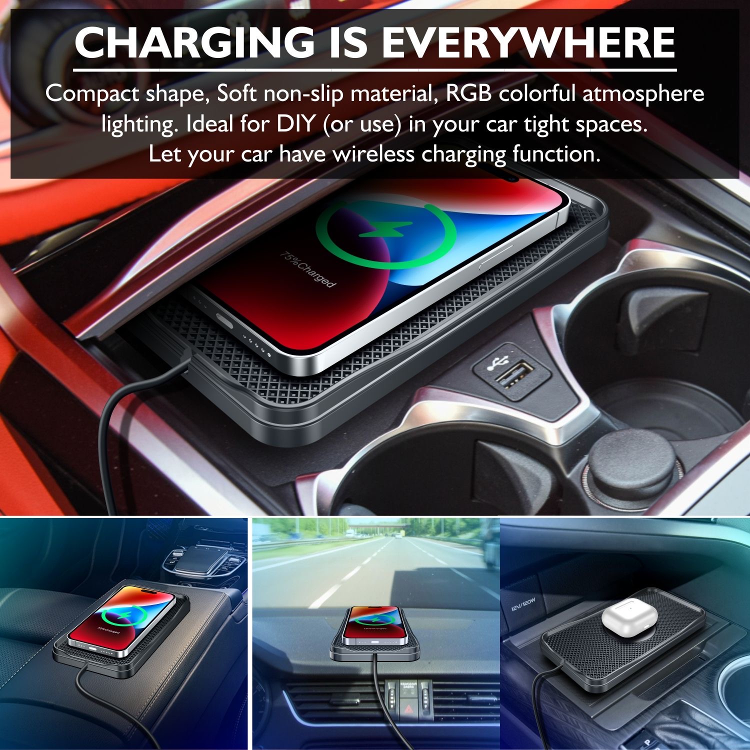 15W Wireless Charger Car Fast  - đánh giá và giá Watch Xs8