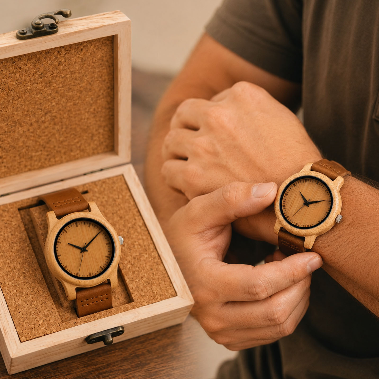 High Quality Watch Bamboo Case - đánh giá và giá Couple Watches Smartwatch