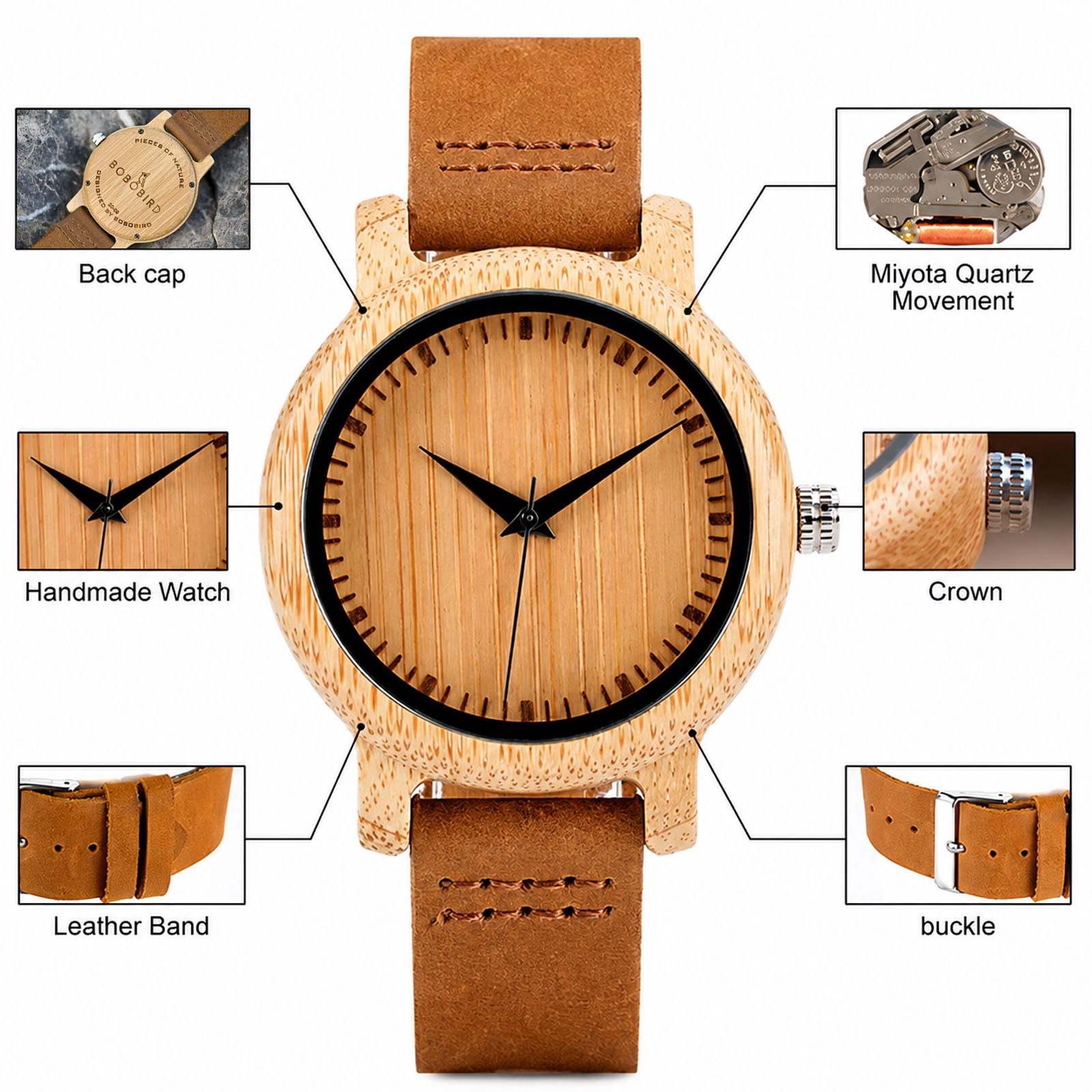High Quality Watch Bamboo Case - đánh giá và giá Couple Watches Smartwatch