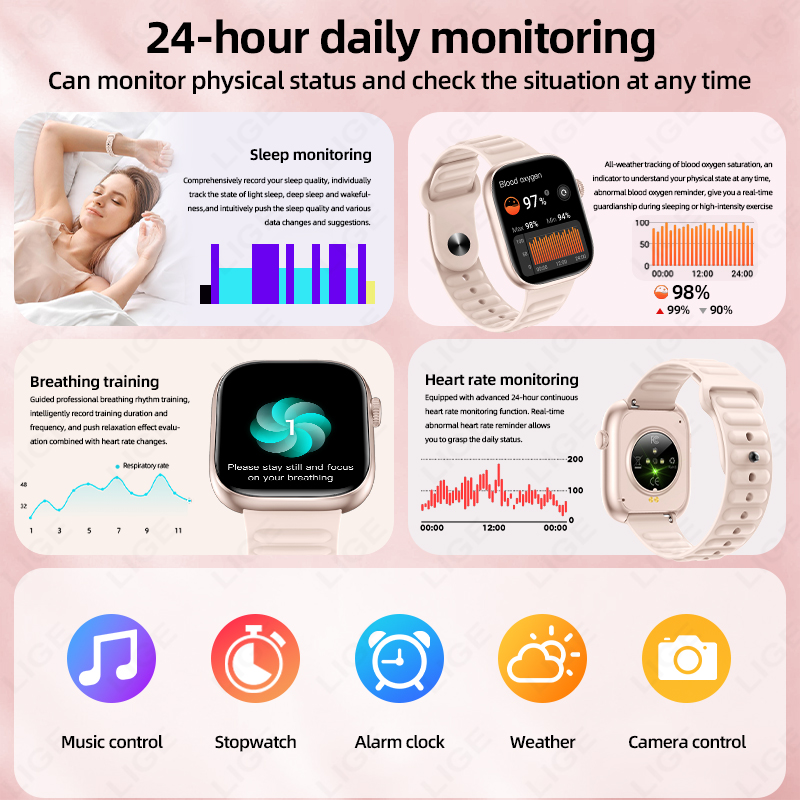 LIGE 2026 NEW Smart Watch Hear - đánh giá và giá Couple Watches Smartwatch