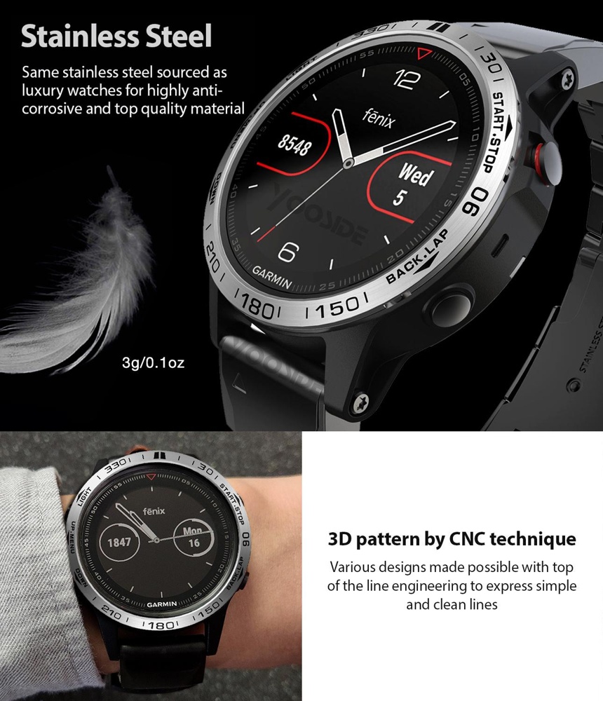 Bezel for Garmin Fenix 7 7X 6  - đánh giá và giá Smartwatch Ring Watches
