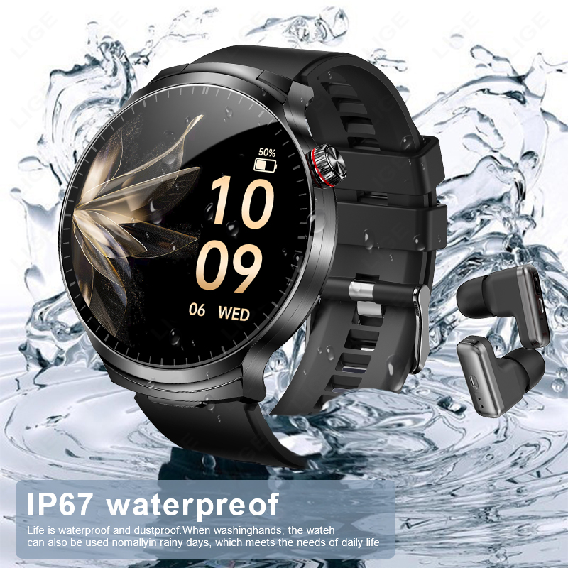 LIGE 2026 New TWS 2 in 1 Heads - đánh giá và giá Smartwatch Noise Watches