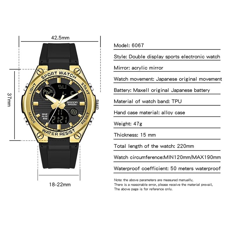 SANDA Brand G Style LED Digita - đánh giá và giá Minimalist Thin Watch