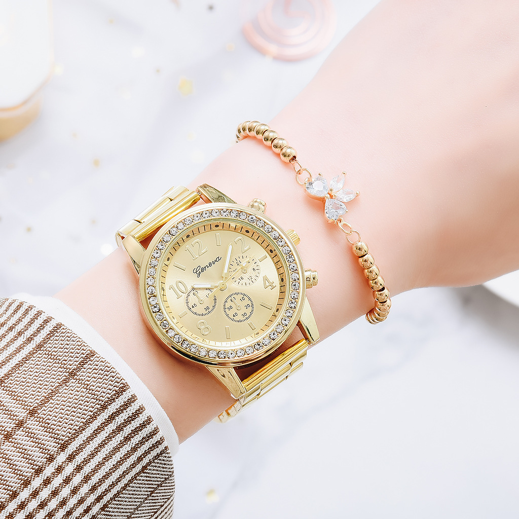 Gold Women Watch Geneva Classi - đánh giá và giá Minimalist Thin Watch