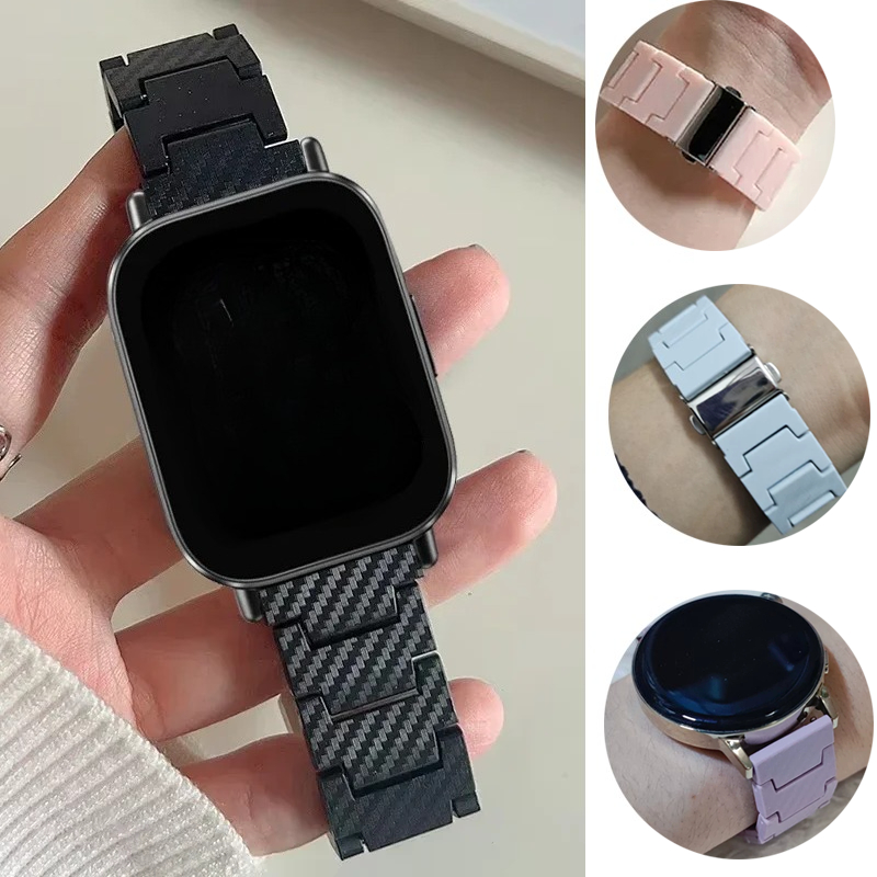 20mm 22mm Carbon Fiber Band Fo - đánh giá và giá Smartwatch Samsung Watches For Women