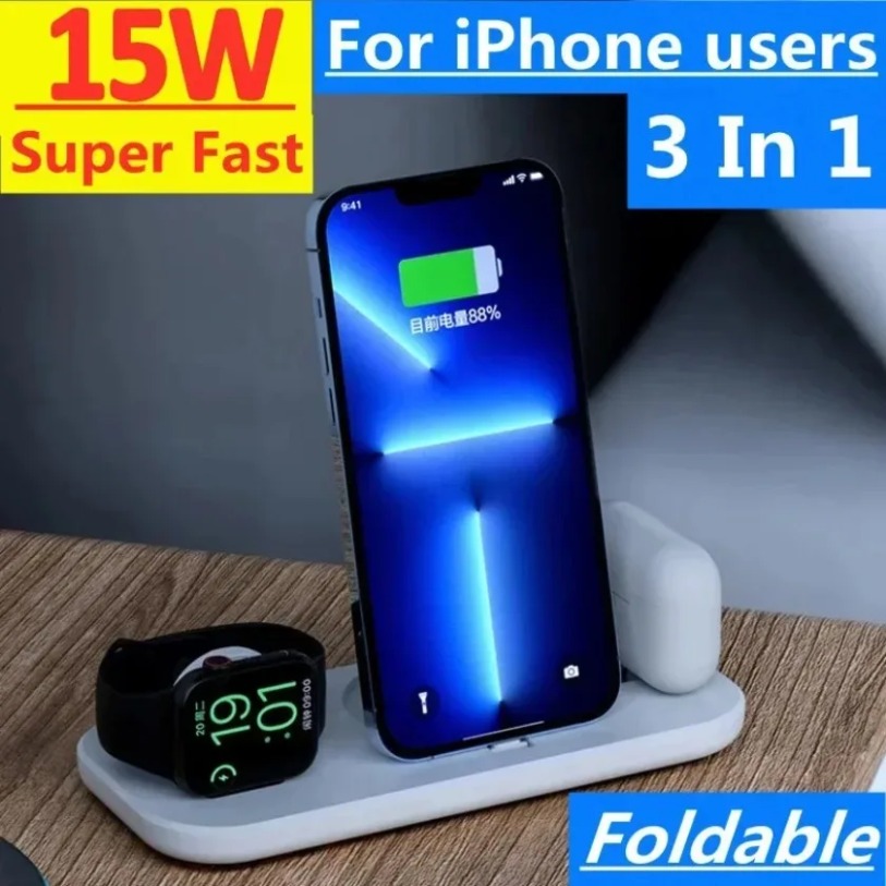 Foldable 3 In 1 Wireless Charg - đánh giá và giá Watch Xs8