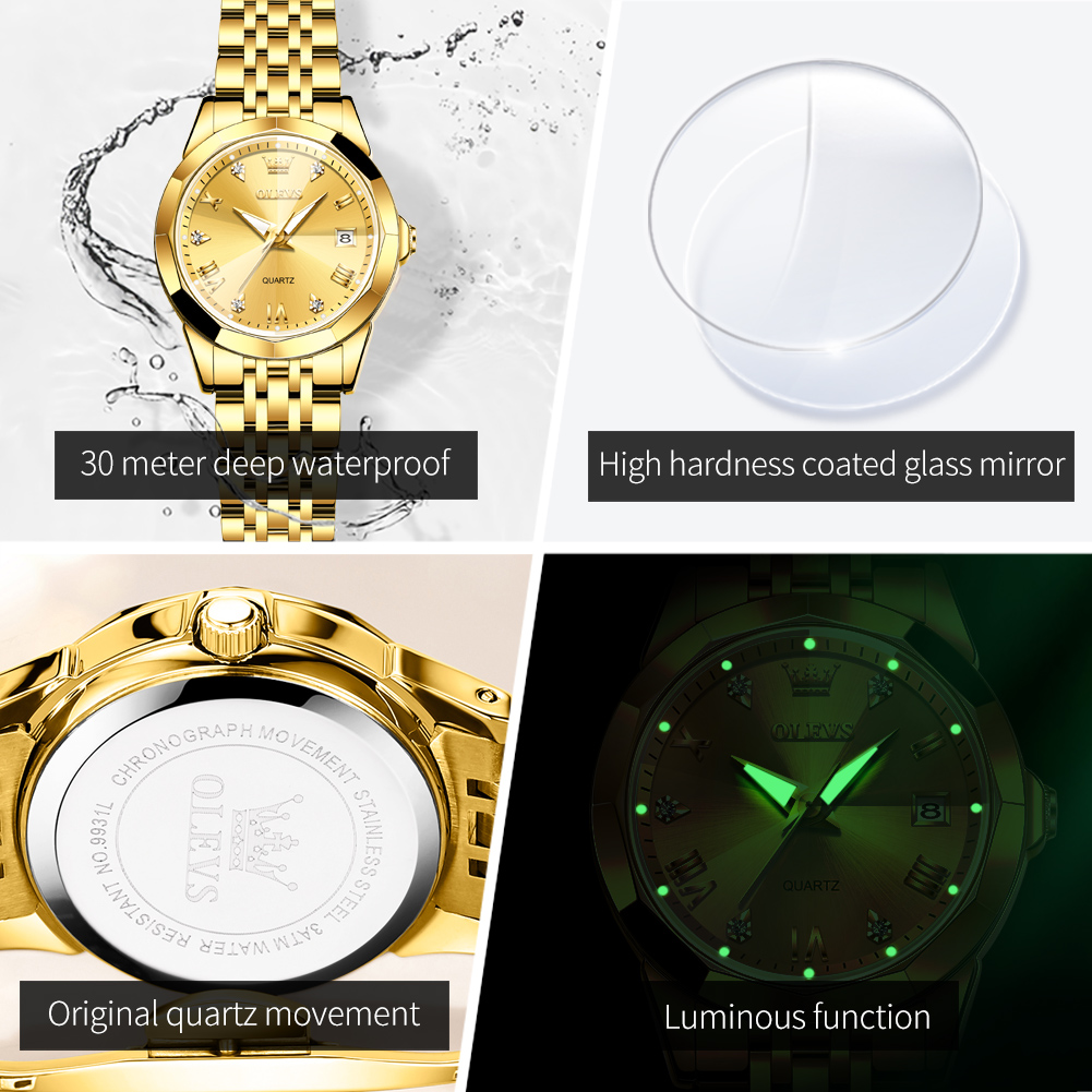 OLEVS Fashion Golden Watch for - đánh giá và giá Minimalist Thin Watch
