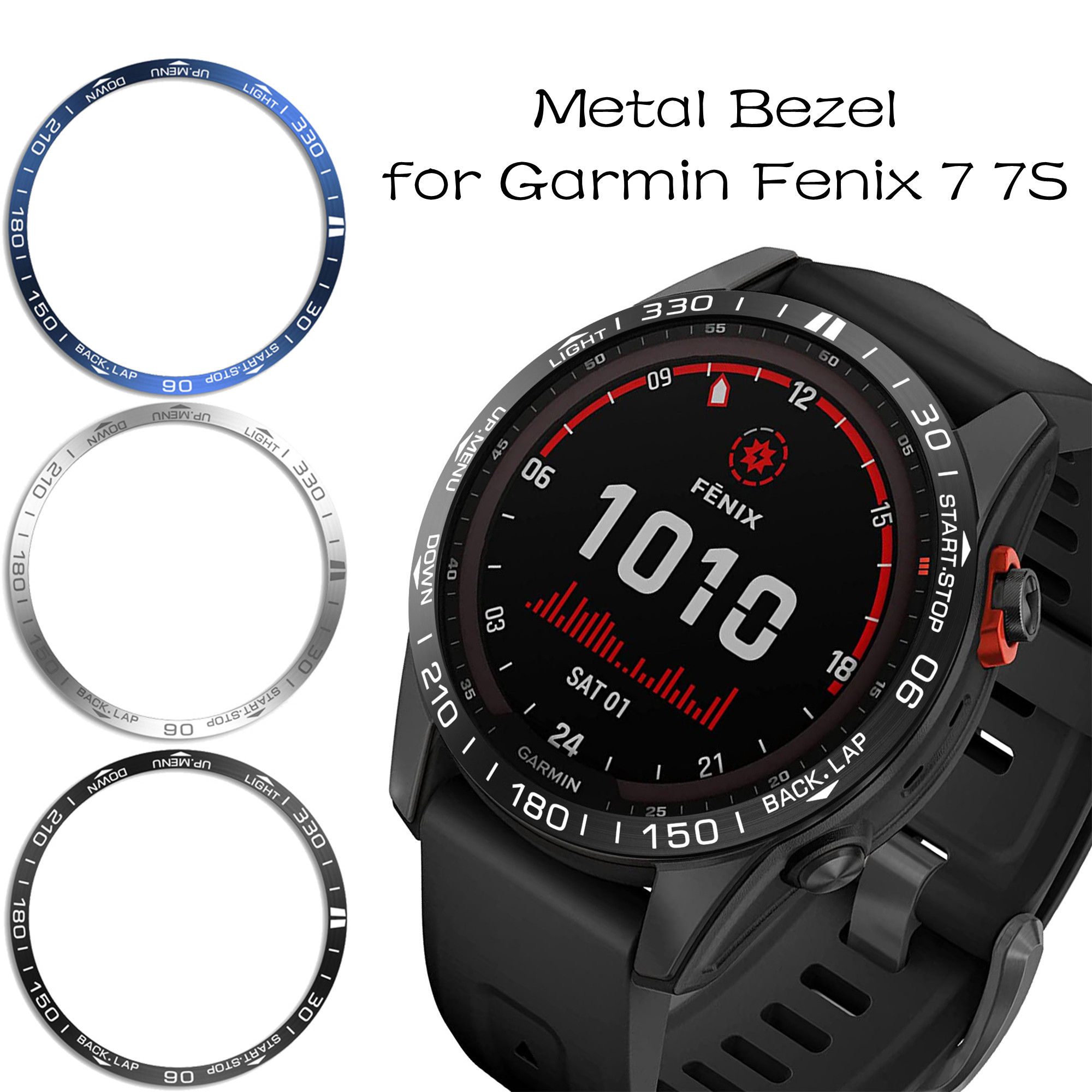 Kim Loại Tạo Kiểu Ốp Viền Cho  - đánh giá và giá Smartwatch Ring Watches