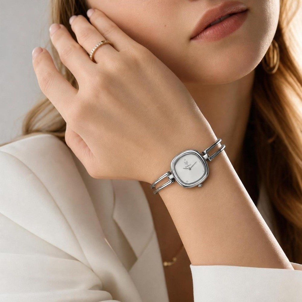 Solid Color Dial Square Bangle - đánh giá và giá Minimalist Thin Watch
