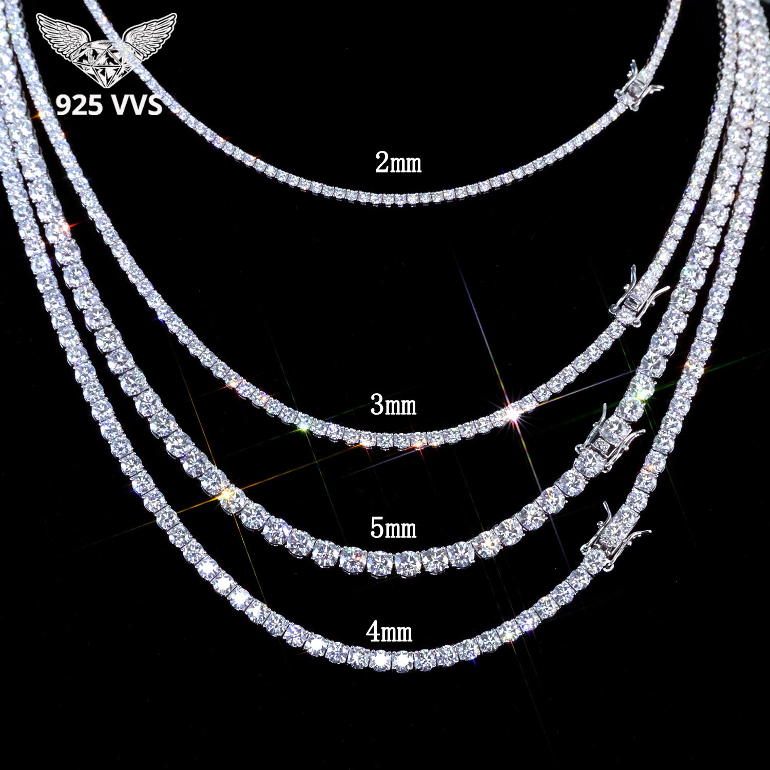 925 VVS Moissanite Tennis Chai - đánh giá và giá Vs Smartwatch